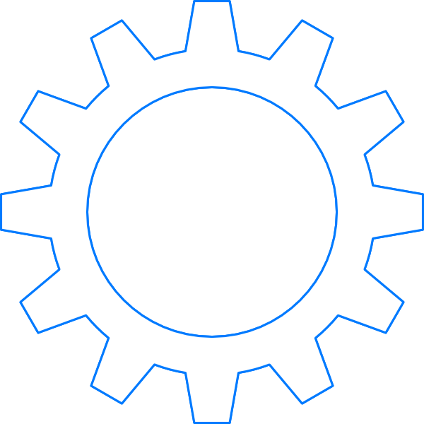 How To Set Use Blue Cogwheel Svg Vector Clipart (600x600), Png Download