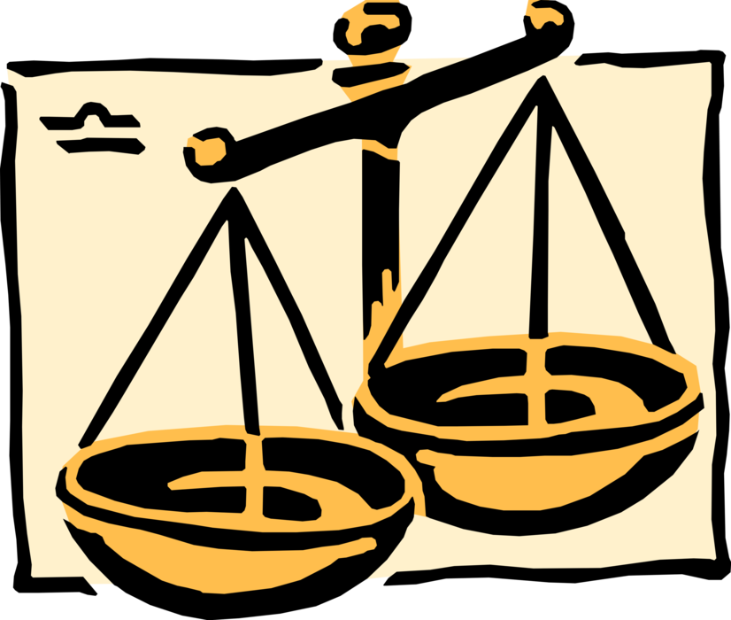Astrology Zodiac Scales Of Clipart (826x700), Png Download