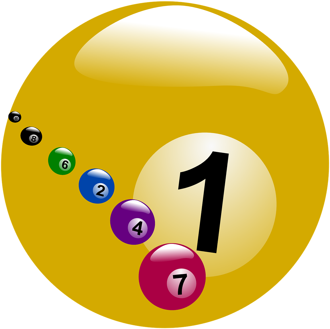 Billiards Billiard Ball Ball Clipart (1280x1271), Png Download