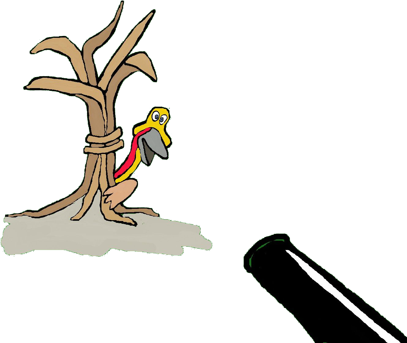Turkey Hiding Clipart - Png Download (1379x1139), Png Download