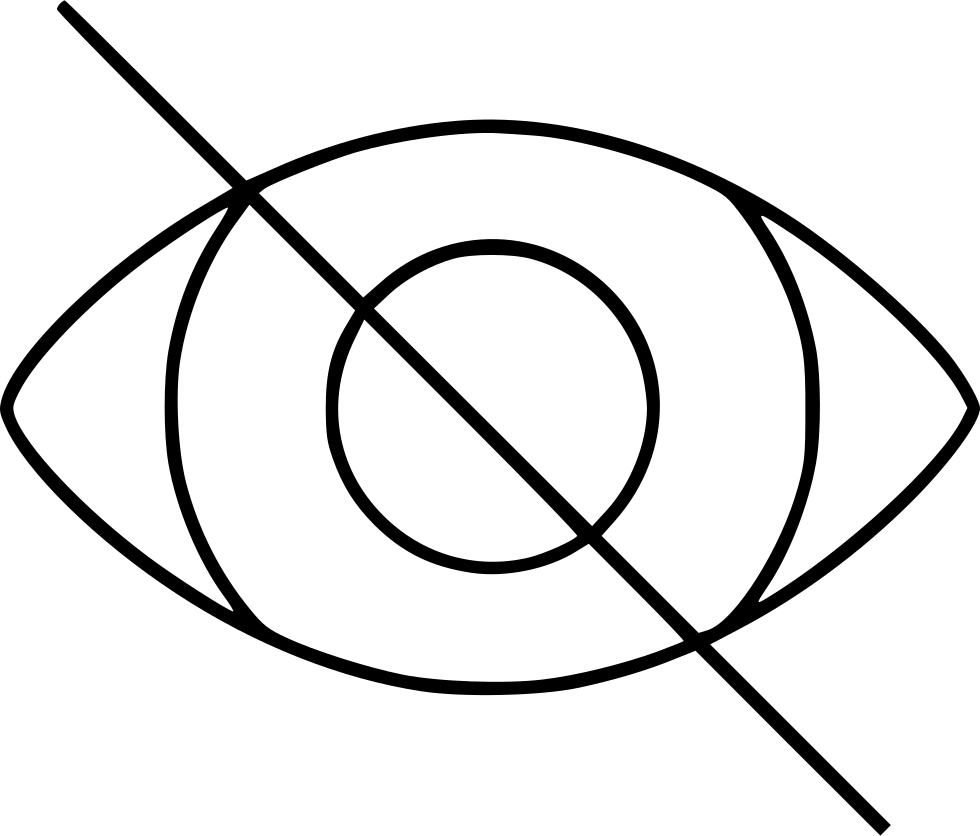 Eye Not Show Hide Comments Clipart (980x836), Png Download