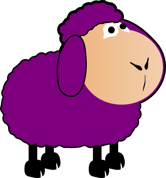 Clipart Of Sheep, Wider And Colored Sheep - Png Download (558x597), Png Download