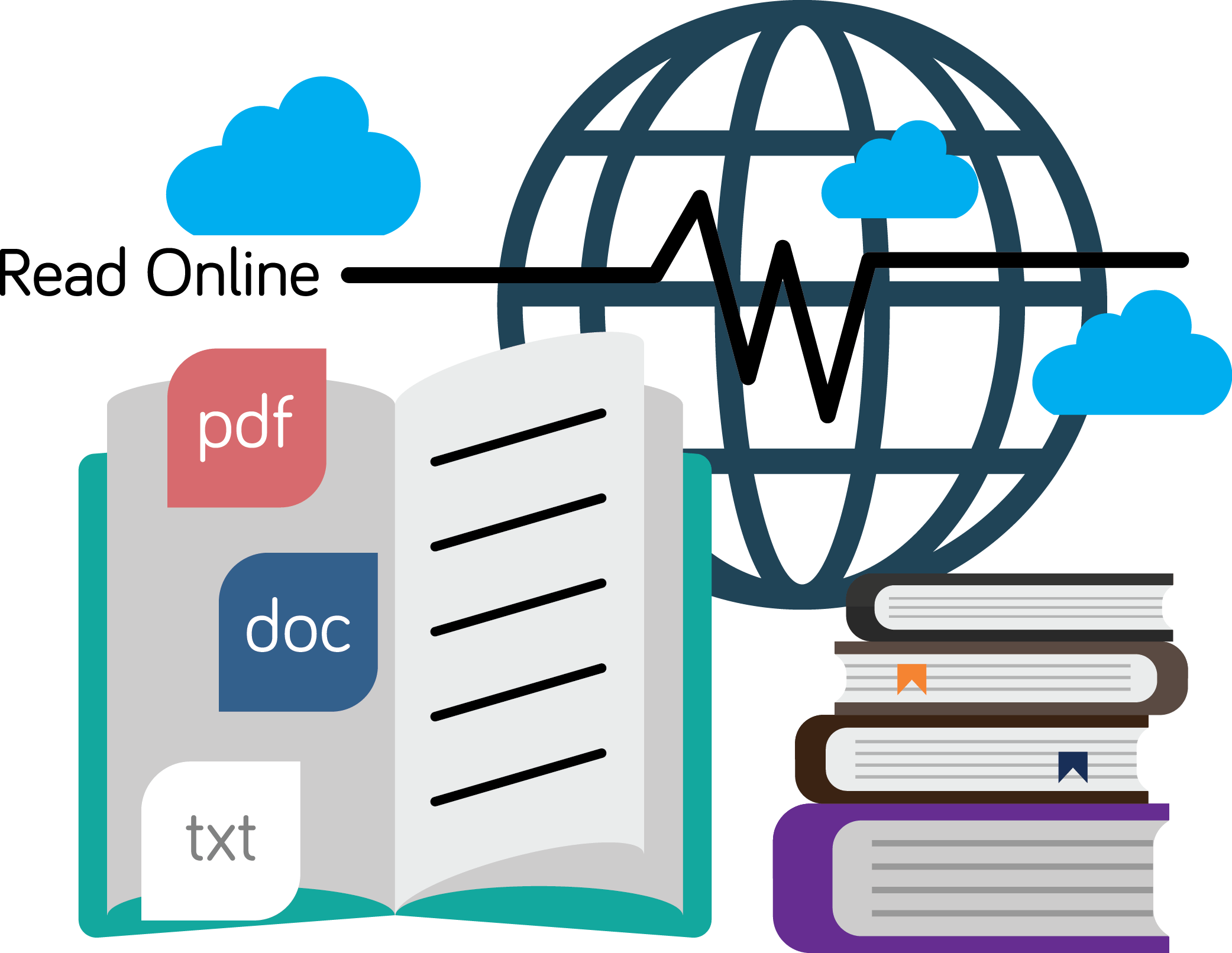 Increasing Popularity Of Ebooks Over Academic Print Clipart (2083x1612), Png Download