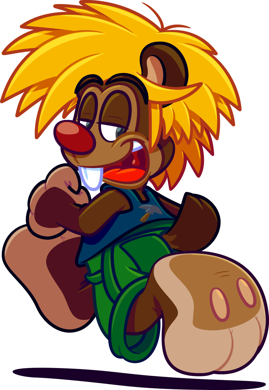 Gopher A Run Clipart (881x1280), Png Download