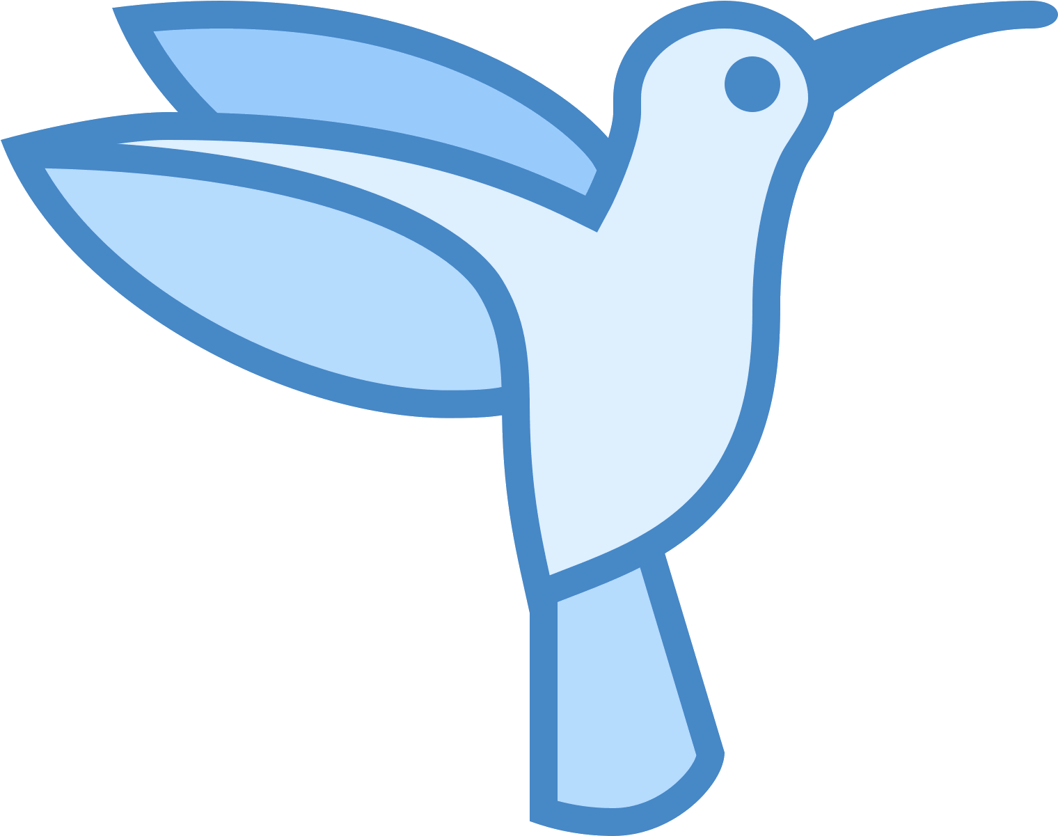 Flying Vector Hummingbird Clipart (1600x1600), Png Download