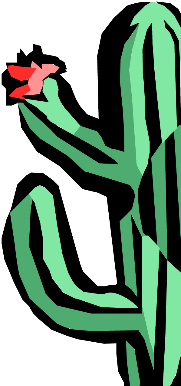 Cactus Clipart (598x1272), Png Download