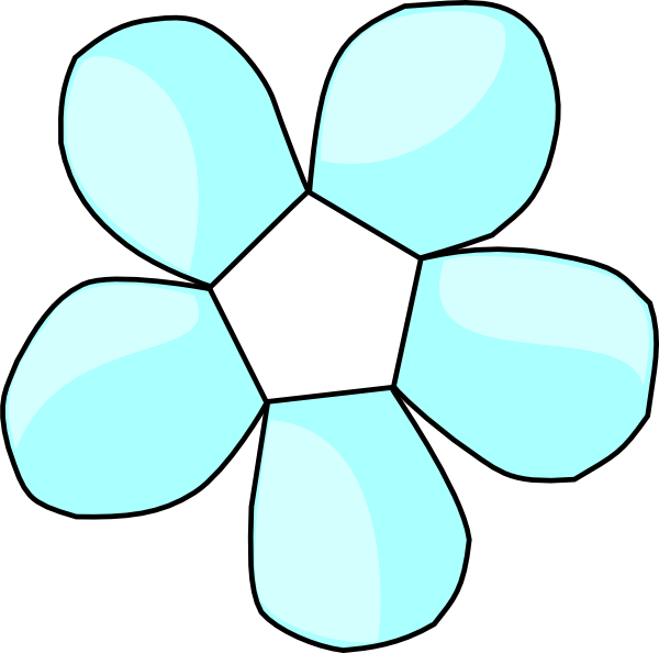 This Free Clipart Png Design Of Pale Blue Flower No Transparent Png (600x594), Png Download