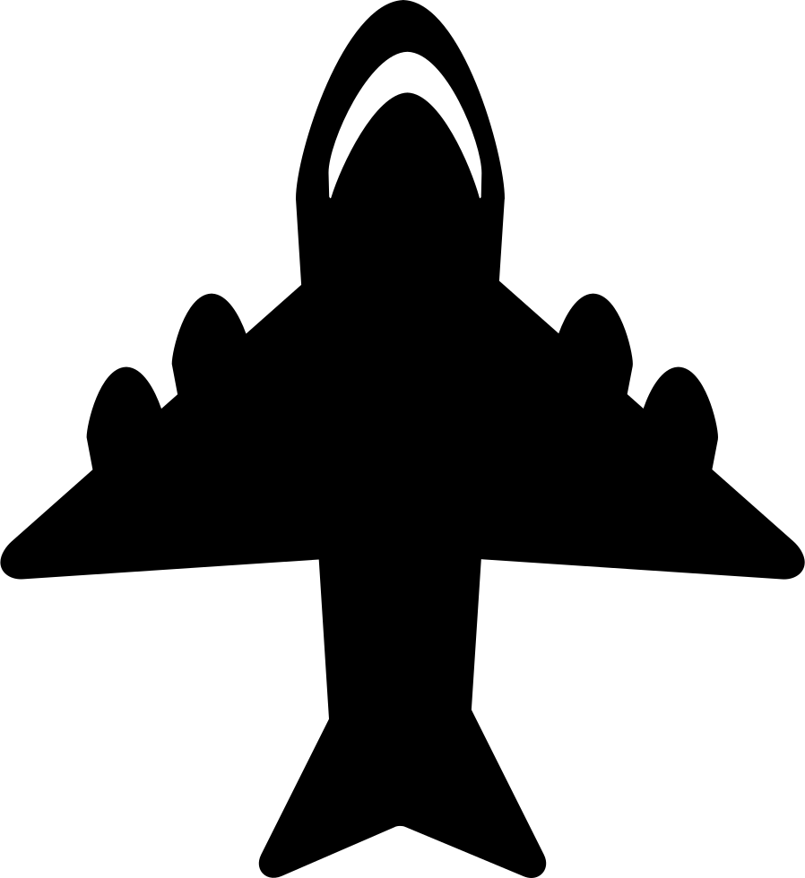 Jet With Four Engines Comments Clipart (898x980), Png Download