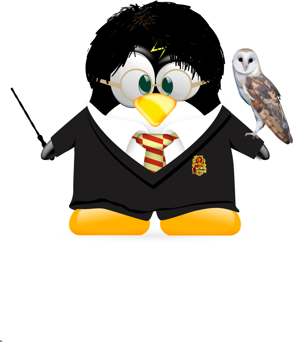 Tux Potter Clipart (1024x1449), Png Download