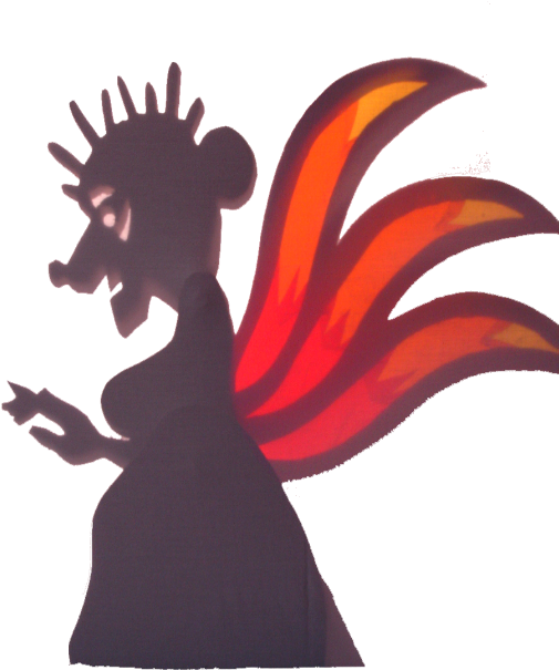 Witch And Flames Small Clipart (527x617), Png Download