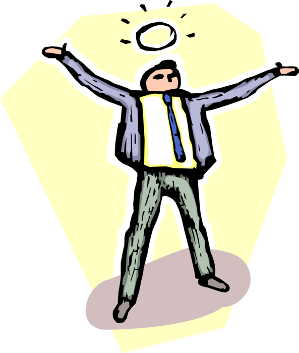 Entrepreneur Corporate Hero Saint Clipart (593x700), Png Download