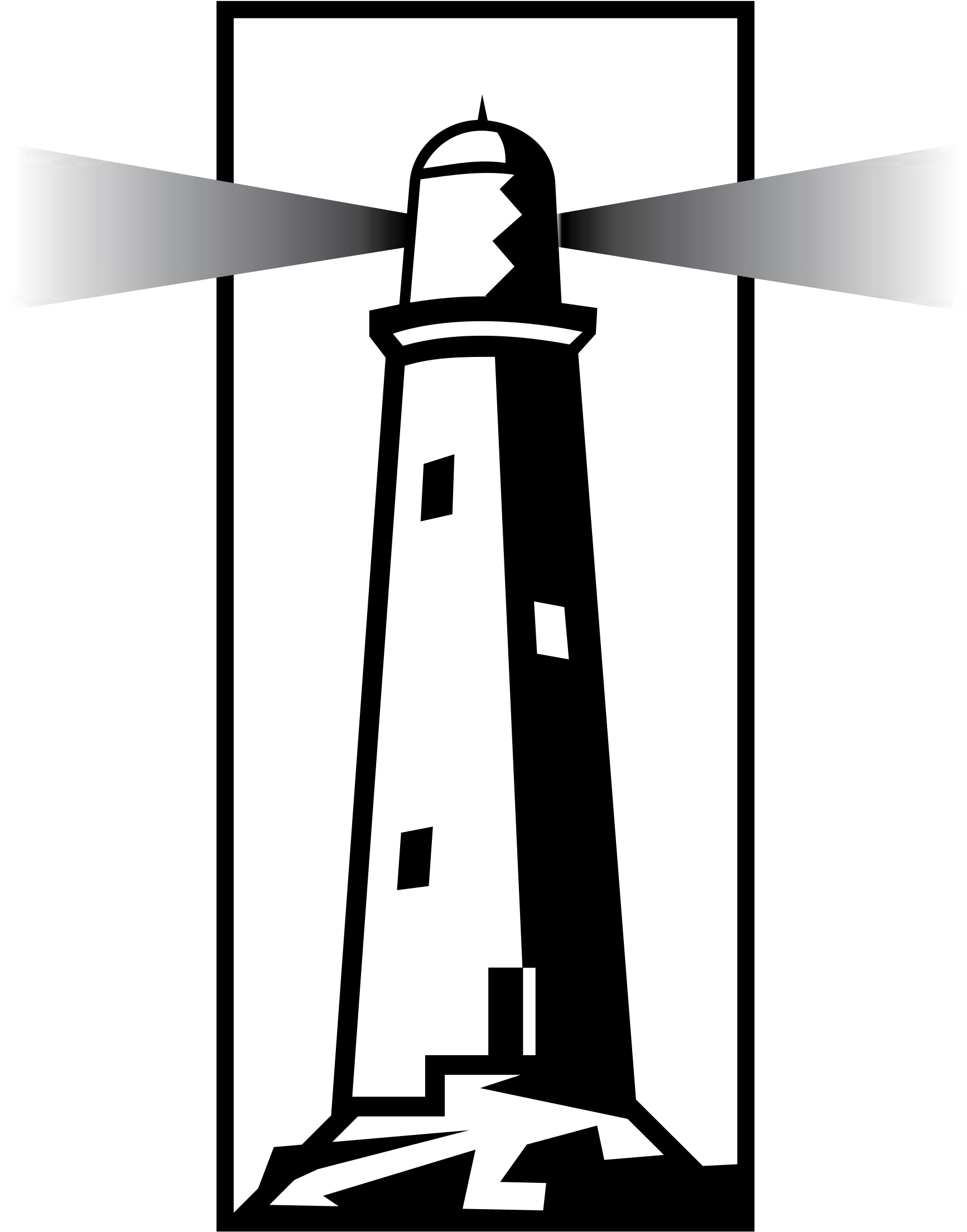 Vector Lighthouse Black And White Clipart (2400x2400), Png Download