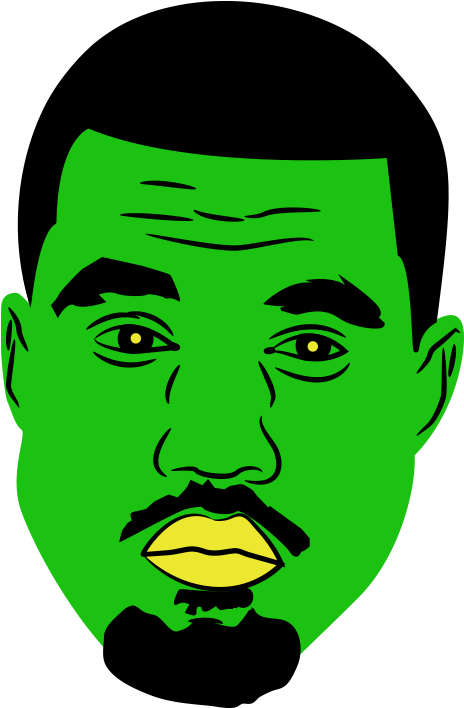 Kanye West Illustration For Hipe Clothing Clipart (500x707), Png Download