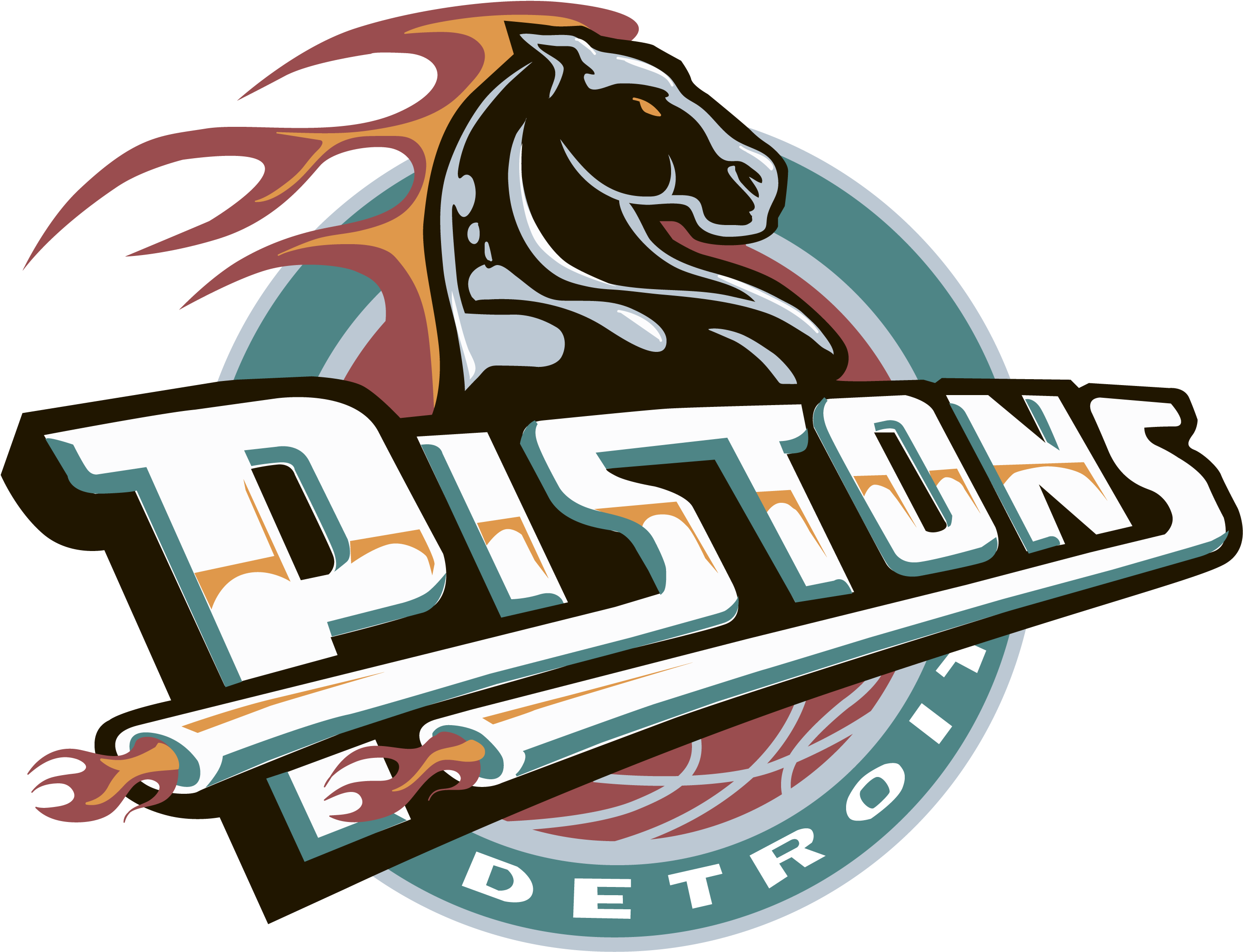 Detroit Pistons Clipart Team Colors - Png Download (3840x2160), Png Download