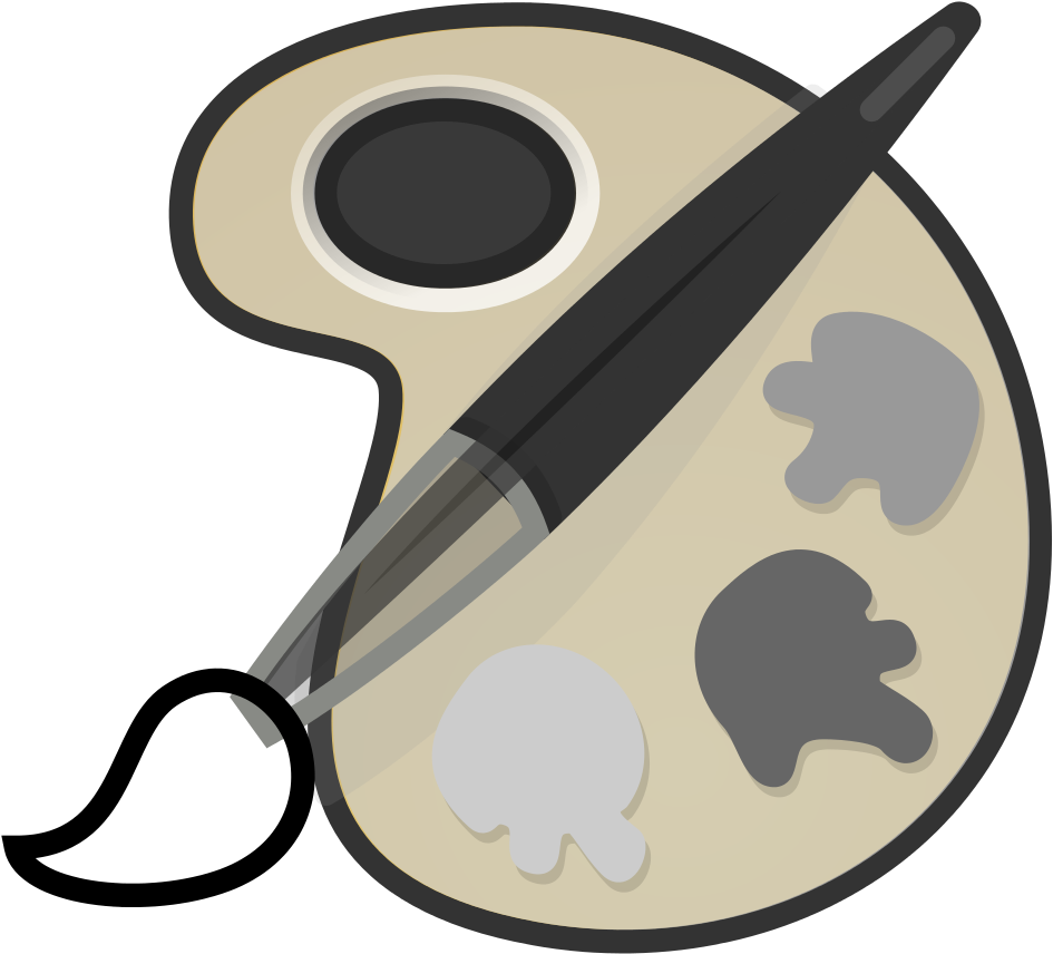 Gnome Applications Graphicsbw Clipart (1024x1024), Png Download