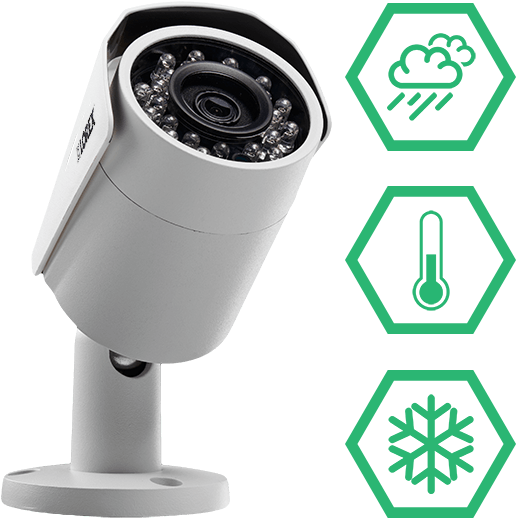Hd Security Cameras Engineered To Survive The Elements Clipart (600x600), Png Download
