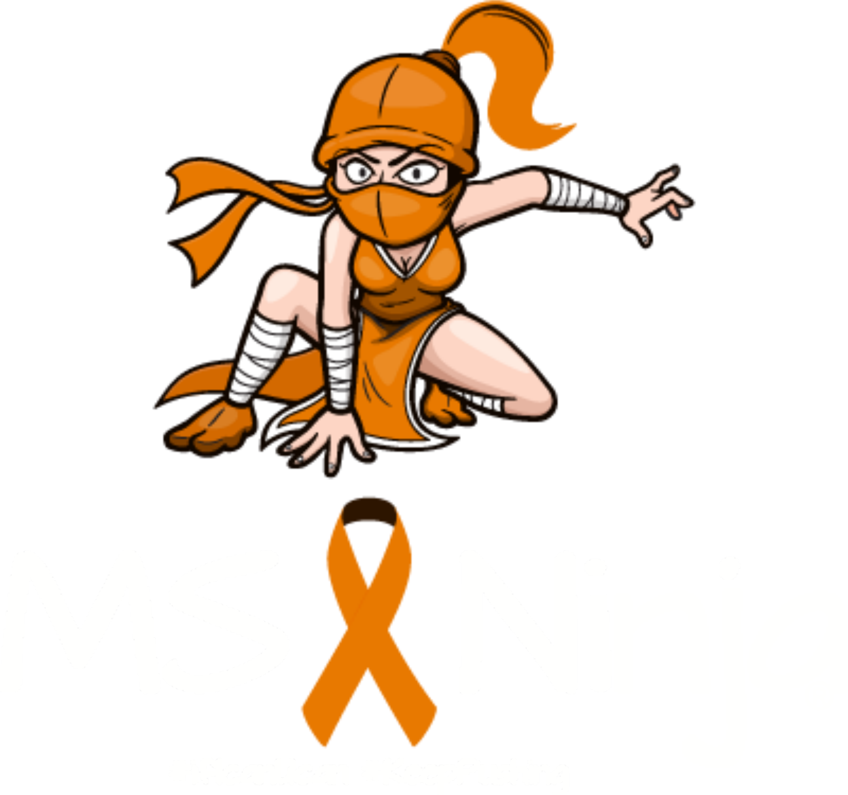 Ms Ninja Shirt White Font Fixed Clipart (4000x4000), Png Download