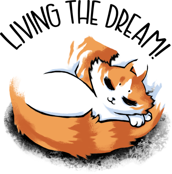 Living The Dream Clipart (571x577), Png Download