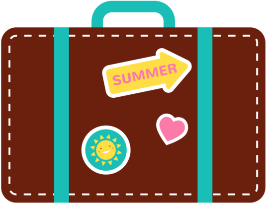 Summer Suitcase Clipart (618x618), Png Download