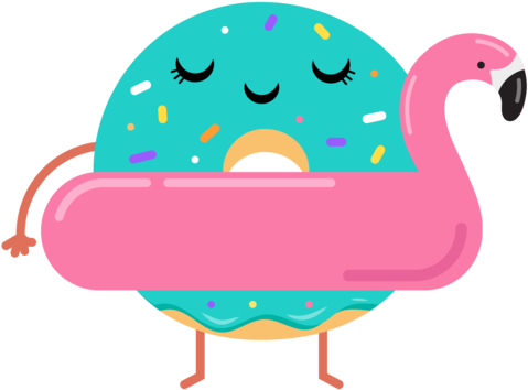 Donut Flamingo Peep Clipart (618x618), Png Download