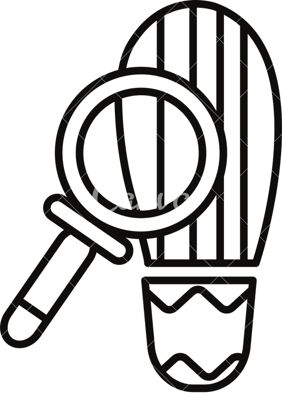 Line Art Of Magnifying Clipart (574x800), Png Download