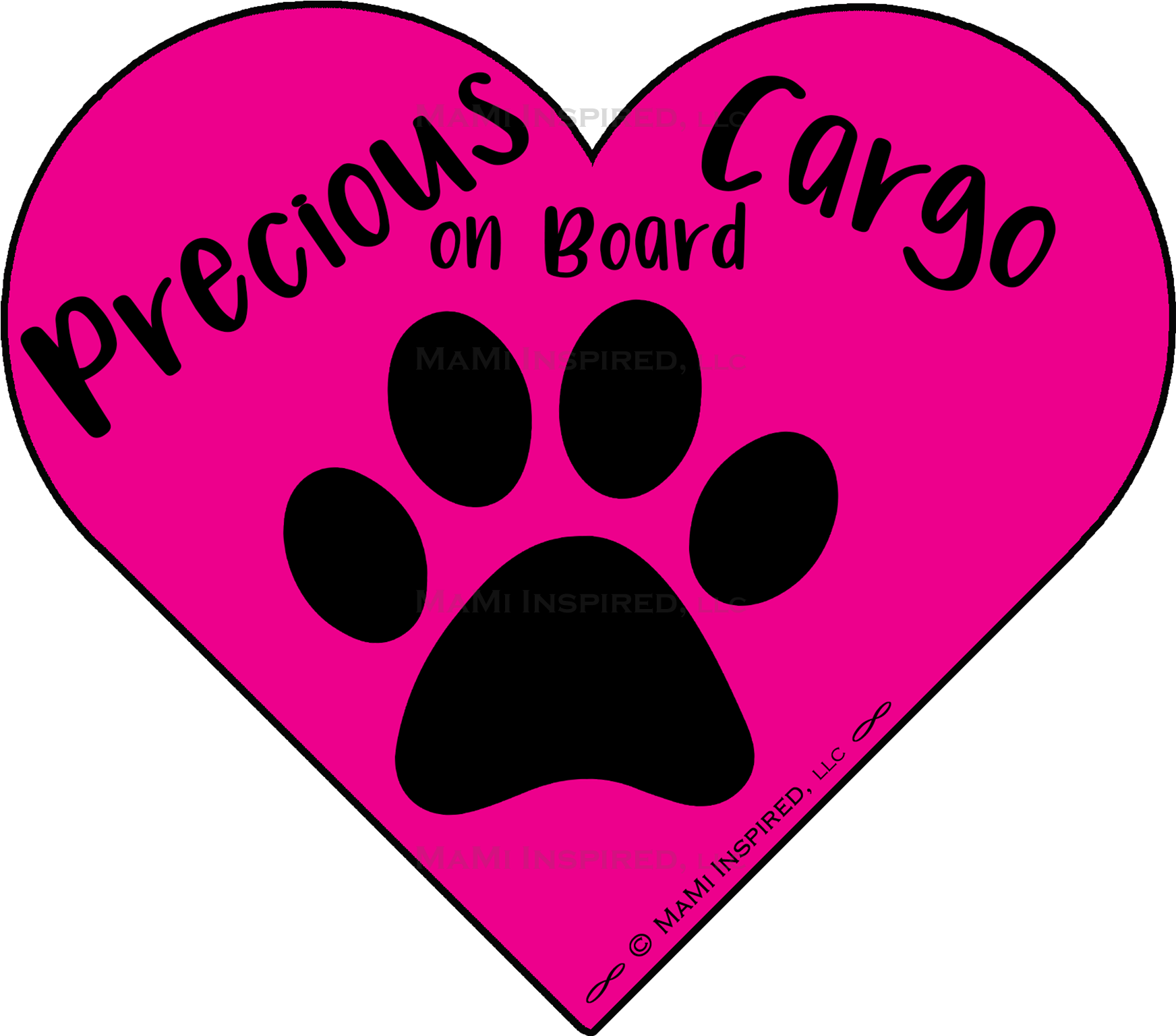 Precious Cargo On Board Dog On Board Paw Print Puppy Clipart (1842x1594), Png Download