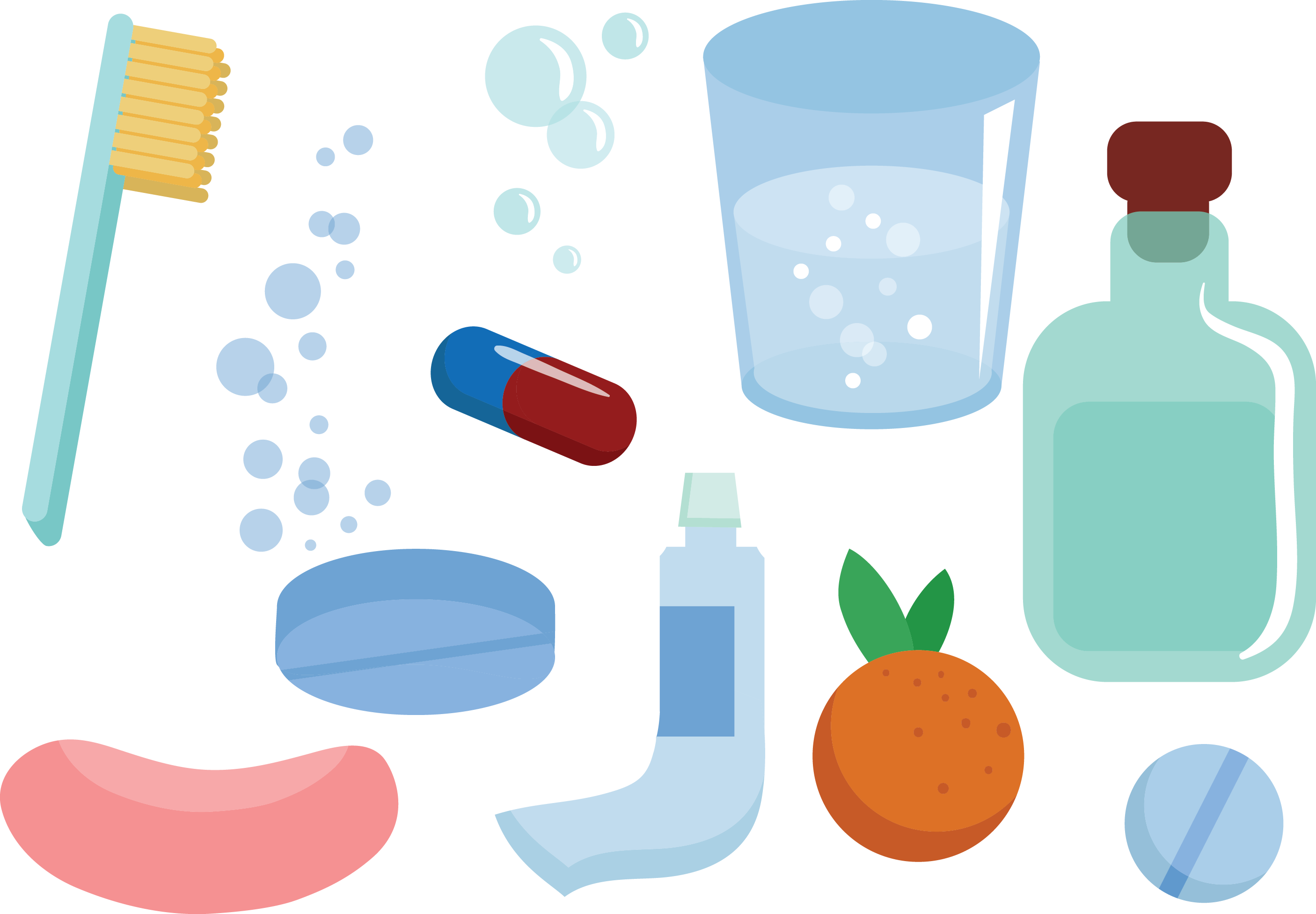 Toothbrush Euclidean Vector Clipart (2812x1952), Png Download