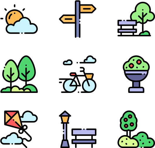 City Park Clipart (600x564), Png Download