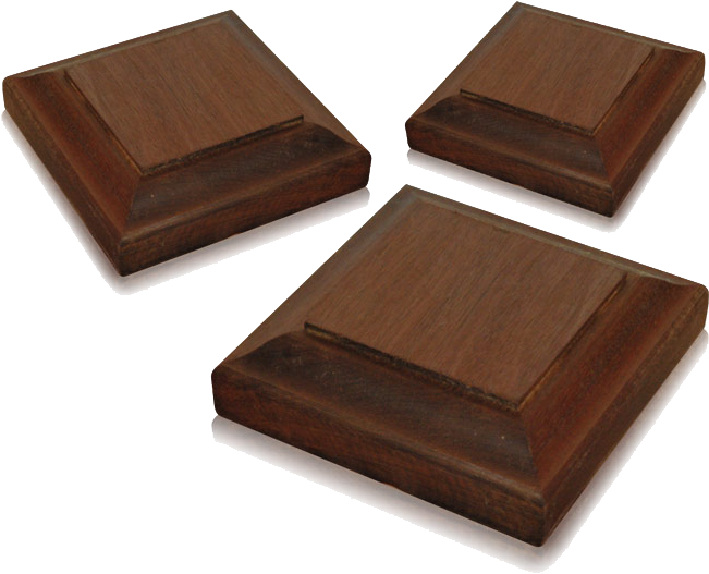 Exotic Hardwood Post Caps Clipart (650x534), Png Download