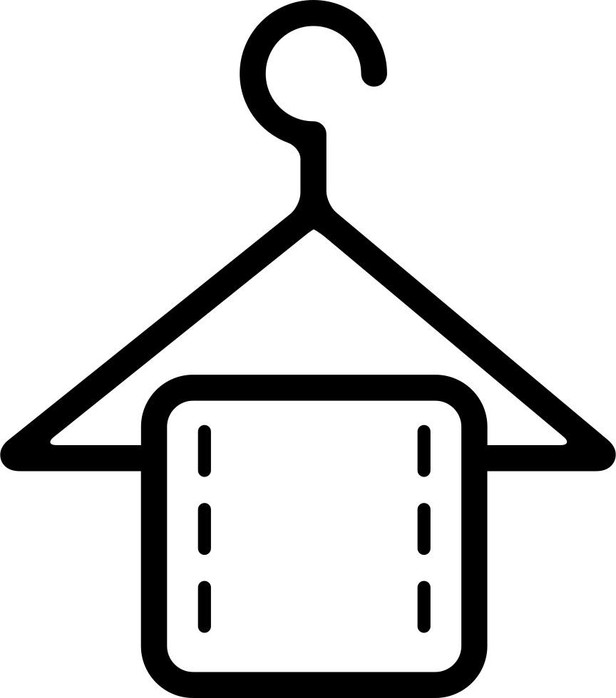 Hanger With A Towel Comments Clipart (864x980), Png Download