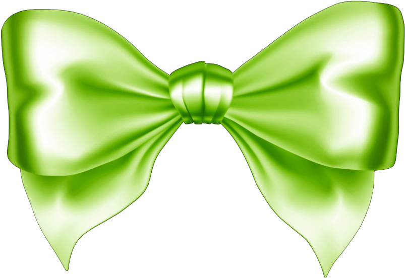 Mq Green Bow Decorate Decoration Colormix Fte Clipart (803x552), Png Download