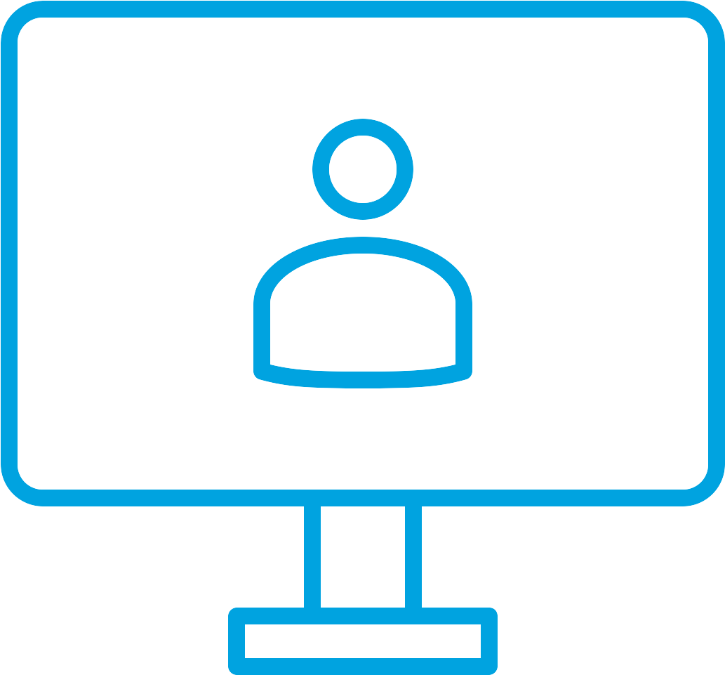Person On A Computer Monitor Clipart (1200x1200), Png Download