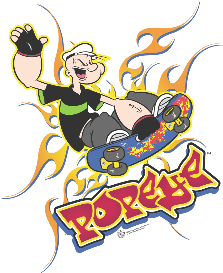 Popeye Get Air Men's Ringer T-shirt Clipart (864x1080), Png Download