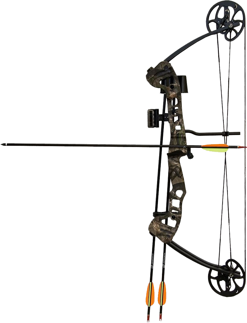Compound Bow And Arrow Png Pluspng Clipart (848x1080), Png Download