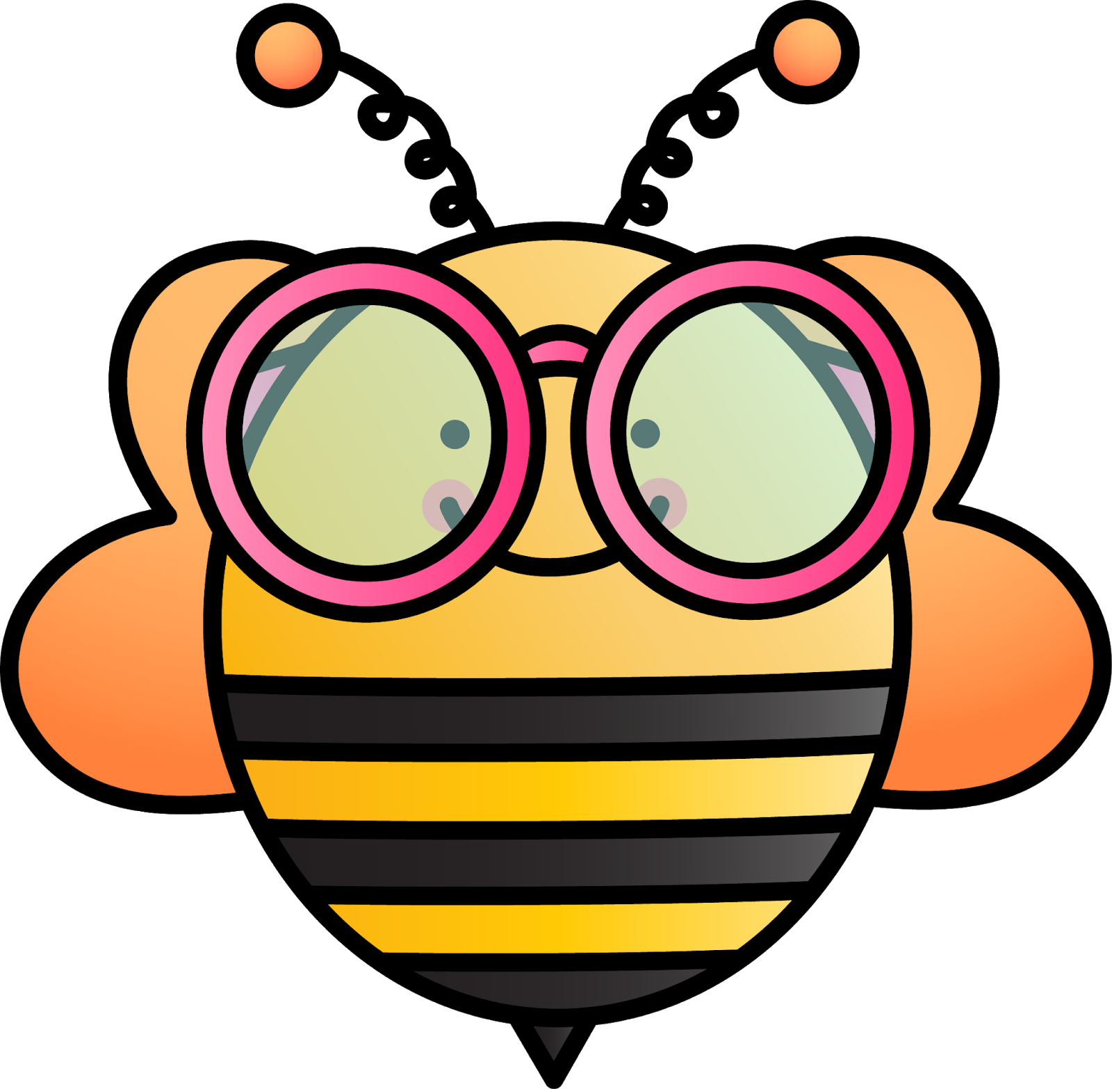Estas Abejas Están Preparadas Para Ir A La Escuela Clipart (1600x1567), Png Download
