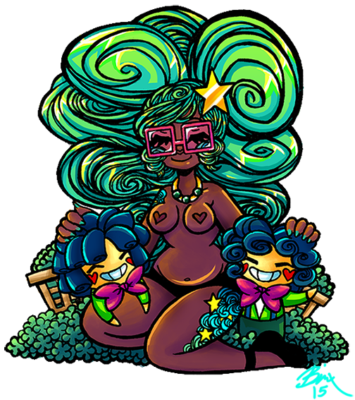 Mama Binx And The Boys Clipart (518x623), Png Download