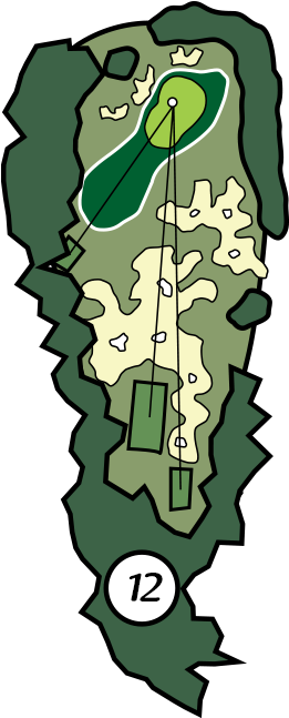 12th Hole 100 185 Par Clipart (517x700), Png Download