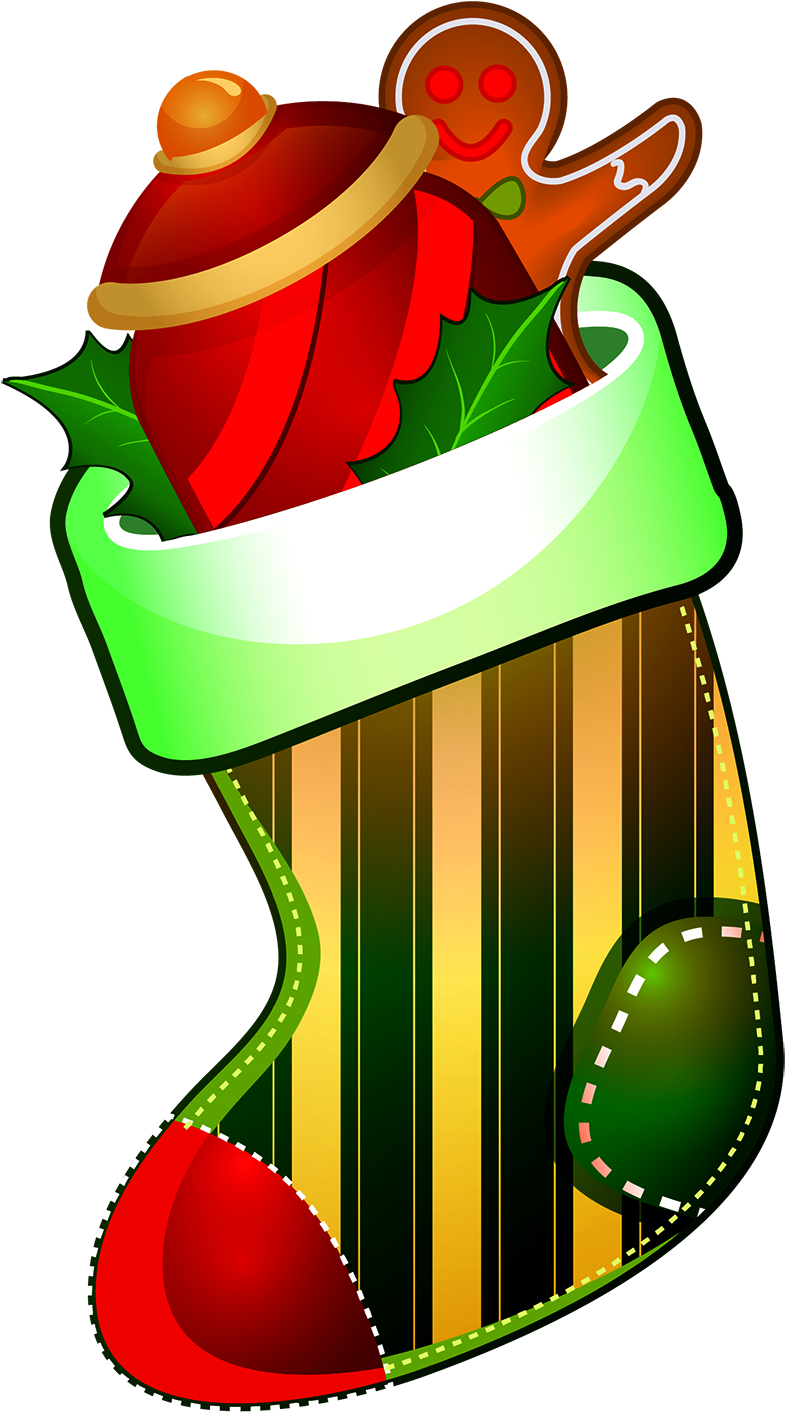 Socks Clipart Santas - Png Download (1300x1875), Png Download
