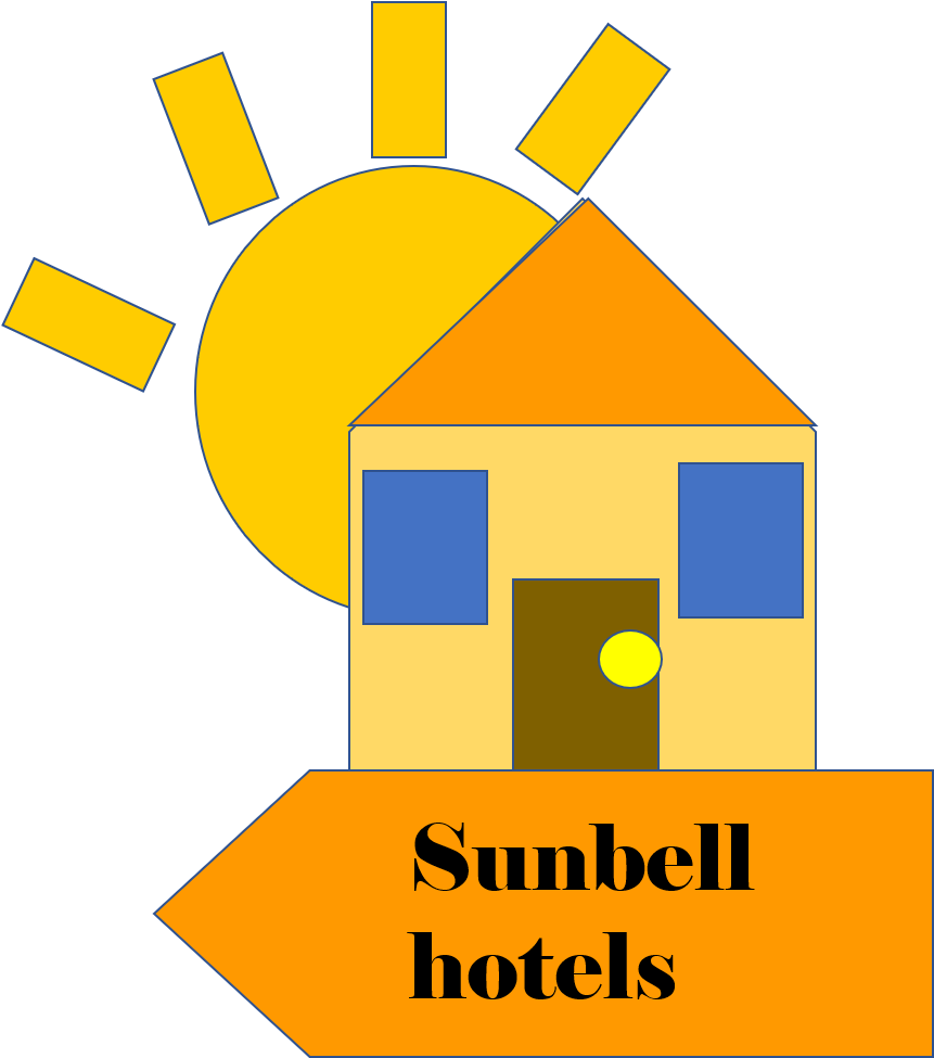 Sunbell Hotels Clipart (860x993), Png Download