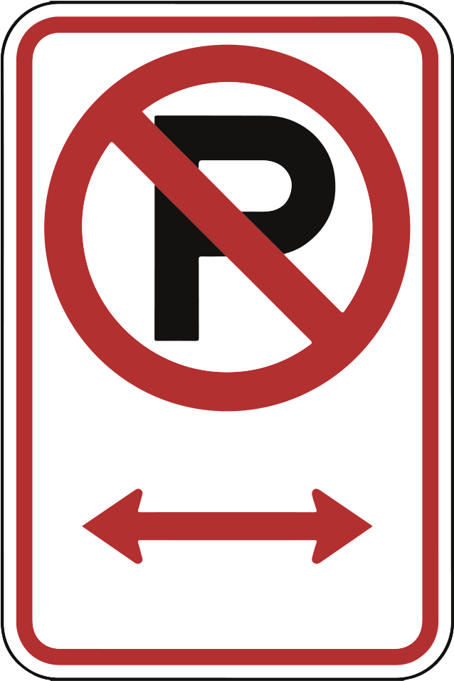 No Parking With Arrows , Clipart (1000x1000), Png Download