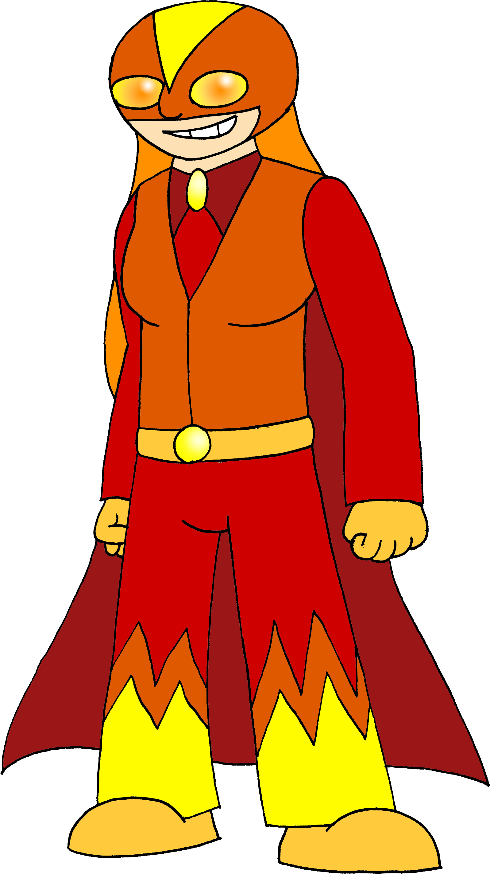 The Immortals - Flame Caster Clipart (1726x2980), Png Download