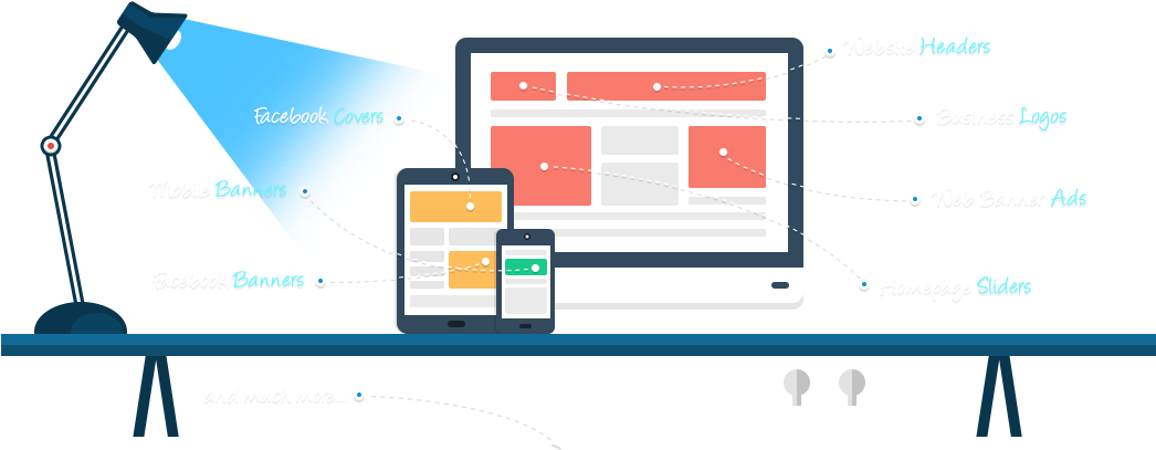 Banner Design & Graphic Design Services For Online Clipart (1100x406), Png Download