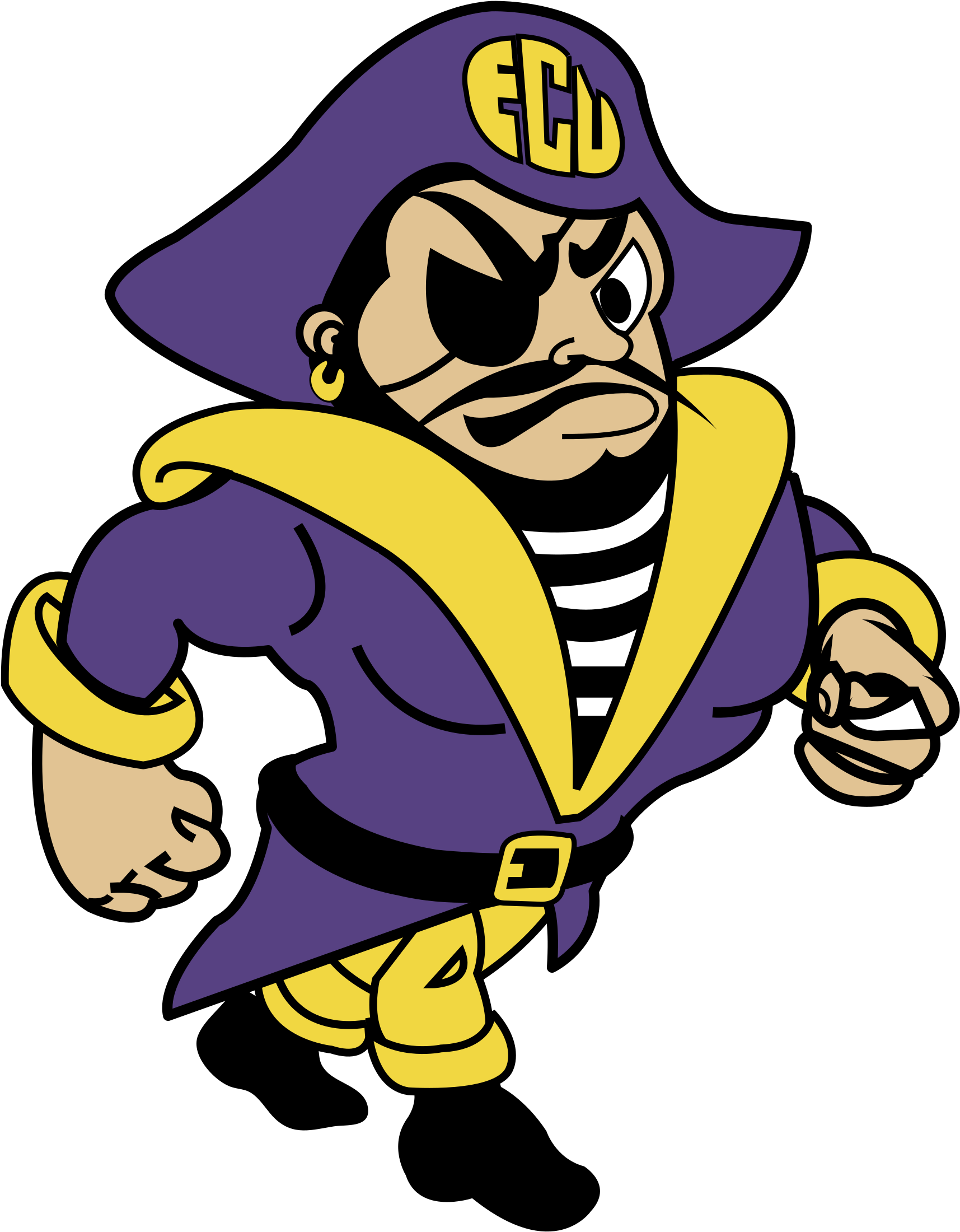 Ecu Pirates Logo Png Transparent Clipart (2400x2400), Png Download