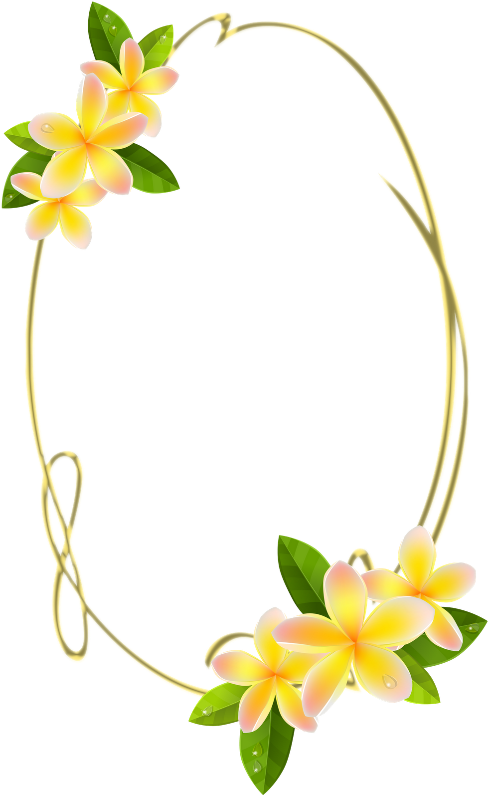 Frames Png Oval Com Flores Clipart - Full Size Clipart (#2853988
