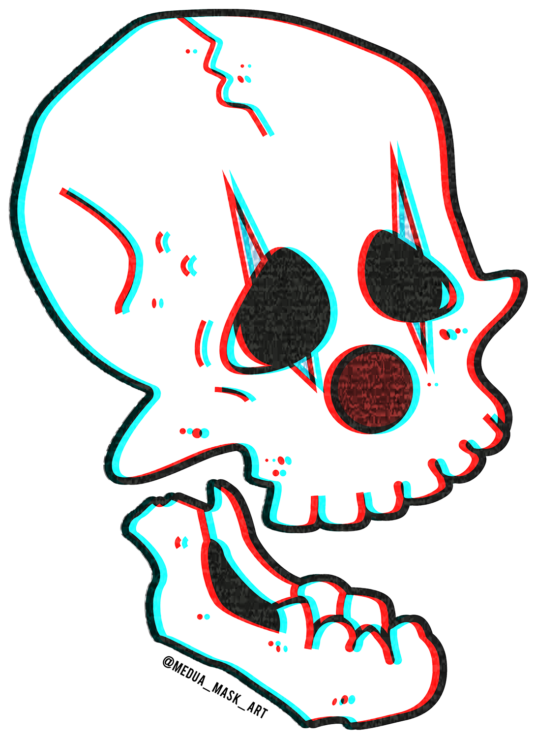 Clown Skull Made For My Instagram Pages Clipart (1400x1635), Png Download