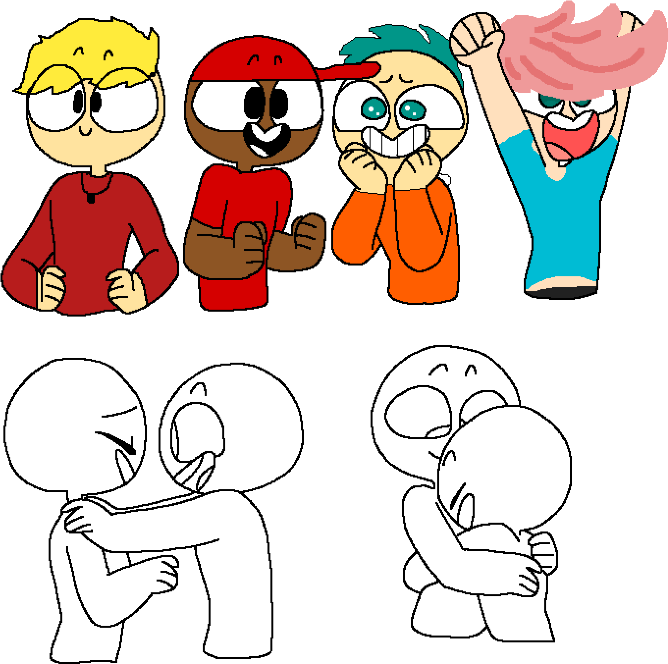 They're Cheering For The Couple, Right Clipart (1400x1400), Png Download