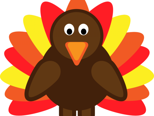 Turkey Bird Clipart Skinny Cartoon - Png Download (640x480), Png Download