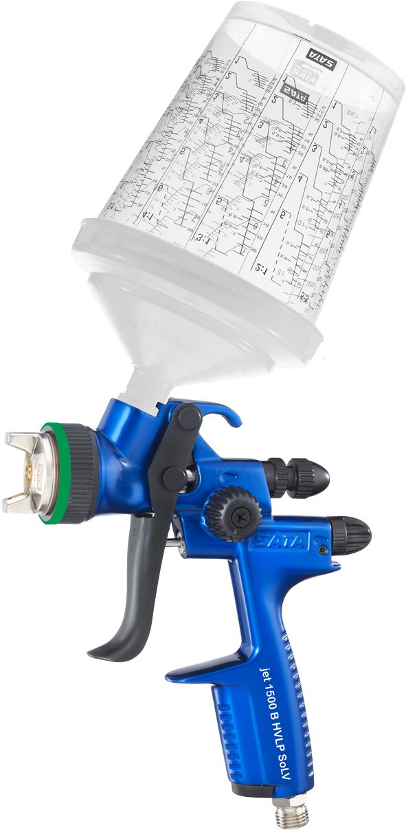 Sata 1010925 1500b Hvlp 13 W/rps Cups B&d Auto Paint Clipart (1000x1333), Png Download