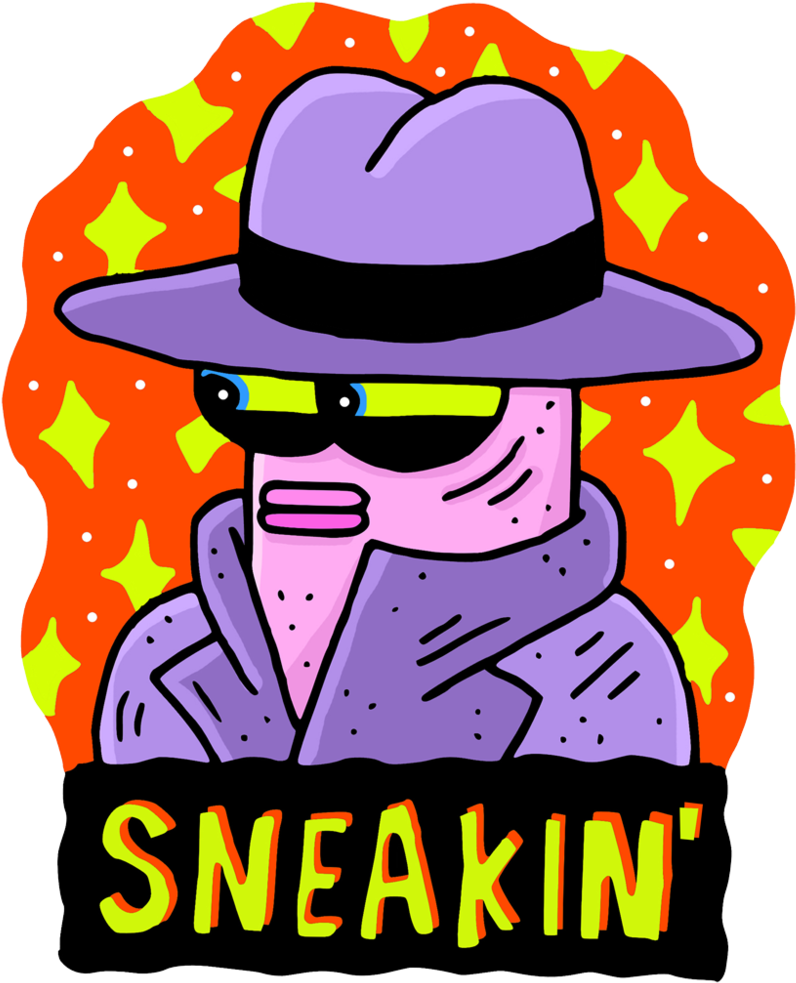 Google - Sneakin' Clipart (1000x1000), Png Download
