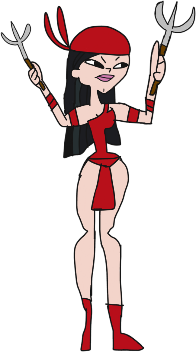 Heather As Elektra By Nadscope99 Clipart (649x1162), Png Download